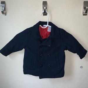 18M Boys Navy Blue wool winter or Christmas holiday coat